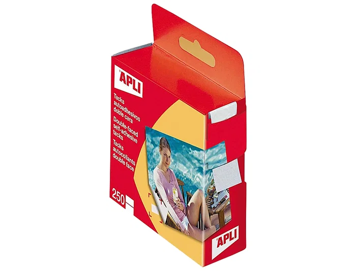 Apli Tacks Autoadhesivos Doble Cara Caja 250 Unidades 12 x 16 mm