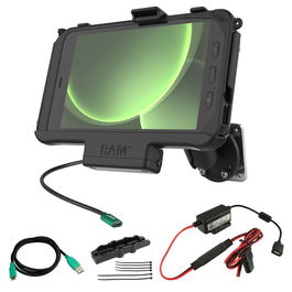 RAM Mounts RAM EZ-Roll'r USB-C Powered Mount para Samsung Galaxy Tab Active5, Tab Active3 y Tab Active2 con Carga