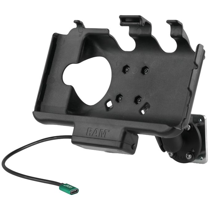 RAM Mounts RAM EZ-Roll'r USB-C Powered Mount para Samsung Galaxy Tab Active5, Tab Active3 y Tab Active2 con Carga