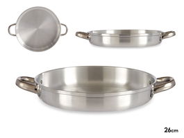 Kinvara Sarten Aluminio Con Asas 26 cm Plata Apto Gas Horno Lavavajillas (Set de 12)