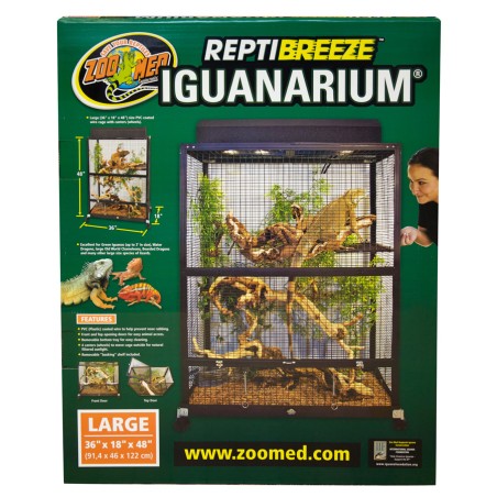ZooMed Reptibreeze Iguanarium Terrario de Malla para Reptiles 91x46x122 cm