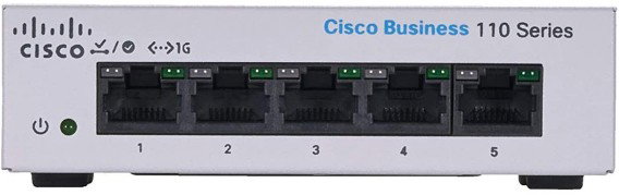 Cisco CBS110 Conmutador no administrado de 5 puertos Gigabit Ethernet