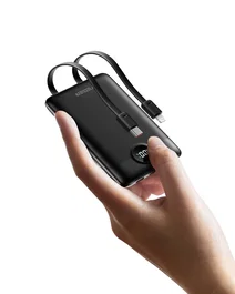 Veger C11 VG-W1170 Powerbank 10000 mAh Negro con Cables Integrados