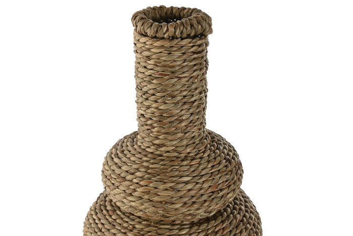 DKD Home Decor Jarrón de Fibra Natural 18x18x60 cm DKD Home Decor Jarrón de Fibra Natural 18x18x60 cm