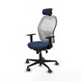PIQUERAS Y CRESPO Silla de oficina Jorquera Azul marino y Blanco