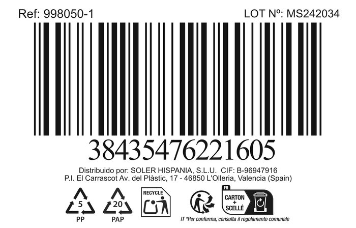 Inde Cubitera de Acero Inoxidable Ø22 cm 5 Litros - Quttin (8 Unidades)