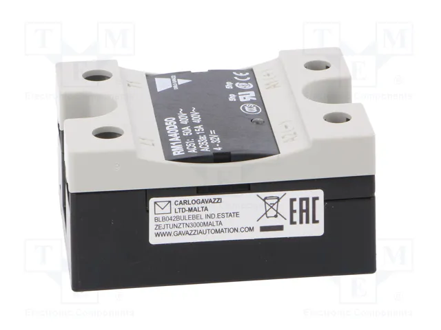 CARLO GAVAZZI RM1A40D50 Relé de semiconductor monofásico 50A 42-440VAC