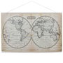 Home Deco Factory Mural Mapamundi Tela Colección Industriel 110x94 cm