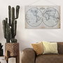 Home Deco Factory Mural Mapamundi Tela Colección Industriel 110x94 cm
