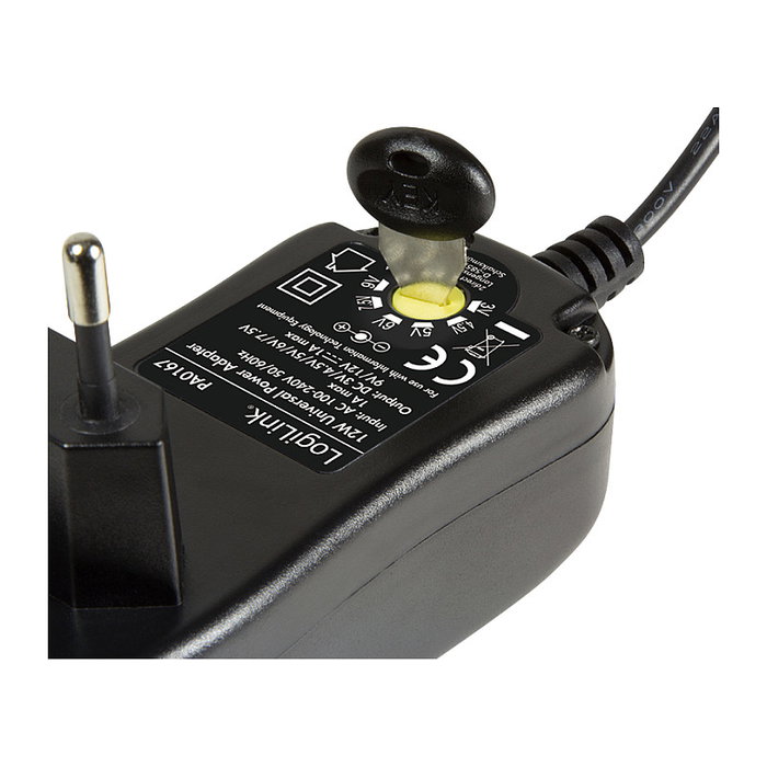 LogiLink Fuente de alimentación universal 3-12V, 12W