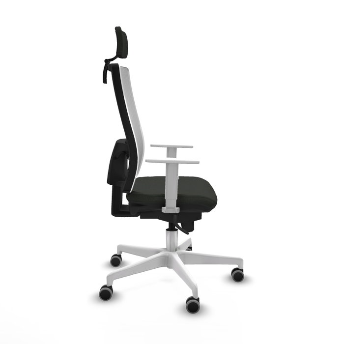 PIQUERAS Y CRESPO Silla de oficina Horna con mecanismo Sincro, Negro y Blanco PIQUERAS Y CRESPO Silla de oficina Horna con mecanismo Sincro, Negro y Blanco