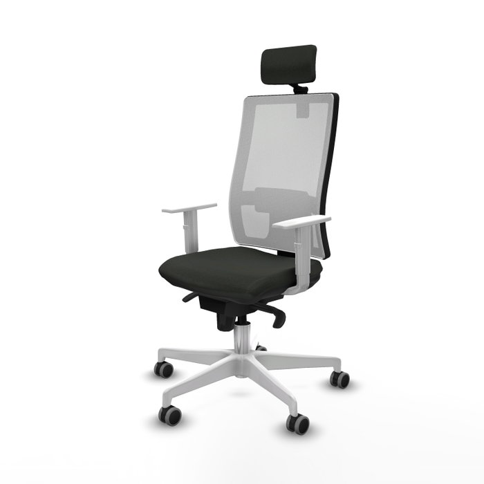 PIQUERAS Y CRESPO Silla de oficina Horna con mecanismo Sincro, Negro y Blanco PIQUERAS Y CRESPO Silla de oficina Horna con mecanismo Sincro, Negro y Blanco