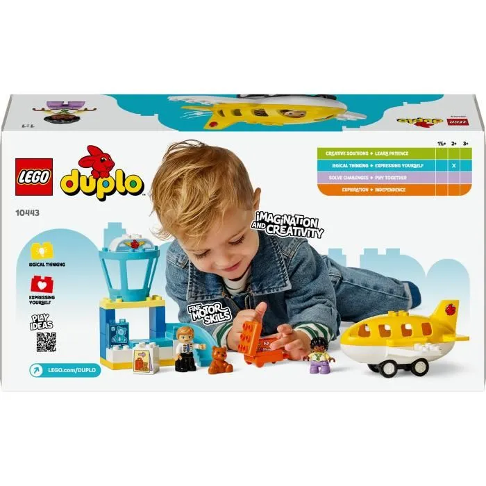 LEGO DUPLO 10443 Primera Vez en el Aeropuerto - Juguete de Construcción para Niños de 2 Años en Adelante