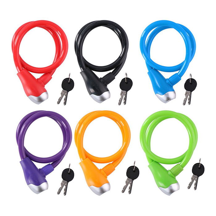 Dunlop Candado de Cable ø12mm 65cm Colores Surtidos para Bicicleta