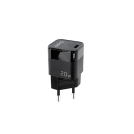 TOOQ TQWC-PD20 Cargador de Pared USB-C PD20W Carga Rápida Negro Universal Interior Corriente Alterna