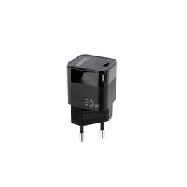 TOOQ TQWC-PD20 Cargador de Pared USB-C PD20W Carga Rápida Negro Universal Interior Corriente Alterna