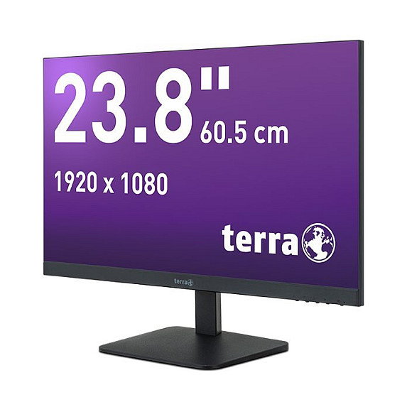 Terra 2427W V2 - Monitor de 23.8" Full HD (1920x1080) VA 5ms 100Hz con USB-C, HDMI, DisplayPort, Antirreflejos, Altavoces y Soporte VESA, Negro