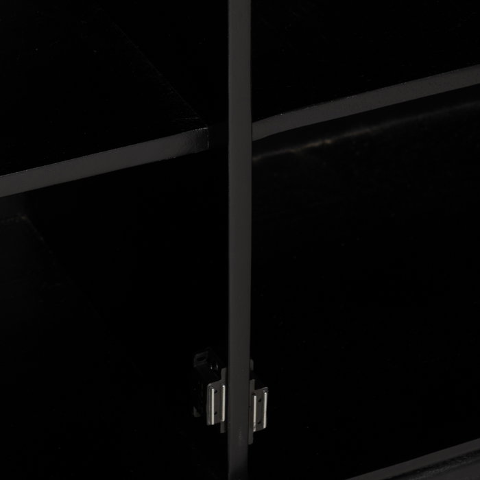Aparador Marrón-Negro Madera Salón 160 X 40 X 75 cm