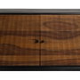 Aparador Marrón-Negro Madera Salón 160 X 40 X 75 cm