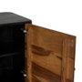 Aparador Marrón-Negro Madera Salón 160 X 40 X 75 cm
