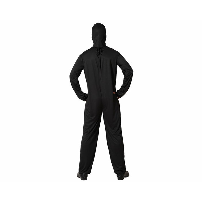 Fantasmita Disfraz de Halloween Esqueleto para Adulto Hombre Negro Tallas M y L