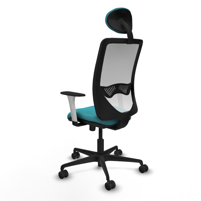 PIQUERAS Y CRESPO Silla de oficina Zulema con mecanismo Sincro, Turquesa y Blanco PIQUERAS Y CRESPO Silla de oficina Zulema con mecanismo Sincro, Turquesa y Blanco