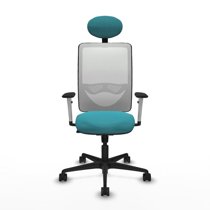 PIQUERAS Y CRESPO Silla de oficina Zulema con mecanismo Sincro, Turquesa y Blanco PIQUERAS Y CRESPO Silla de oficina Zulema con mecanismo Sincro, Turquesa y Blanco