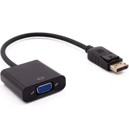 Nilox Adaptador de DisplayPort Macho a VGA Hembra para Monitor o Proyector, Conector DisplayPort a VGA, Caja Metálica, Resolución 1920x1200