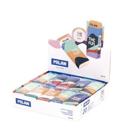 Goma De Borrar Milan 320 The Fun Con Funda Protectora Expositor De 20