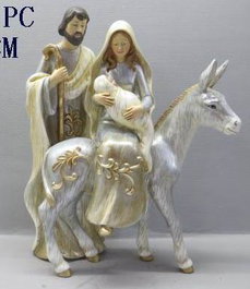 DKD Home Decor Set de 2 Figuras de Nacimiento en Resina (23,5x16x32 cm)