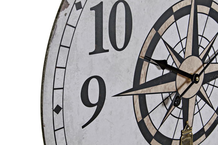 DKD Home Decor Reloj de Pared Mediterraneo Blanco Negro 4 x 58 x 58 cm (4 Unidades) DKD Home Decor Reloj de Pared Mediterraneo Blanco Negro 4 x 58 x 58 cm (4 Unidades)