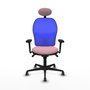 PIQUERAS Y CRESPO Silla de oficina Jorquera Rosa y Azul