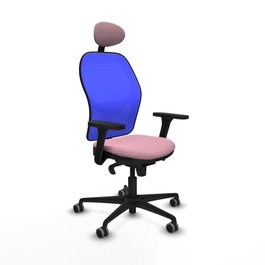 PIQUERAS Y CRESPO Silla de oficina Jorquera Rosa y Azul