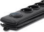 Qoltec Regleta protectora de sobretensión 4 tomas 1.5m negro