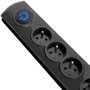 Qoltec Regleta protectora de sobretensión 4 tomas 1.5m negro