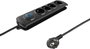 Qoltec Regleta protectora de sobretensión 4 tomas 1.5m negro