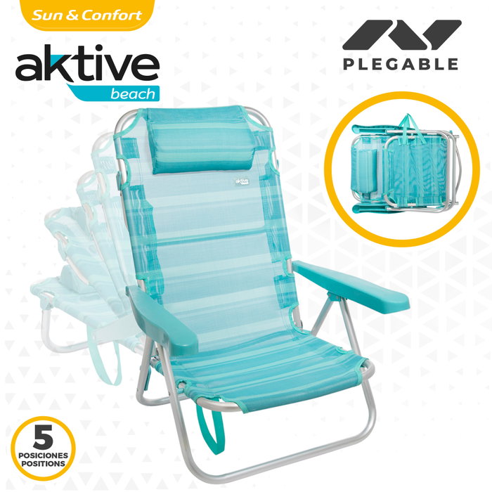 AKTIVE Silla plegable ALU 5 POS 48 AKTIVE Silla plegable ALU 5 POS 48