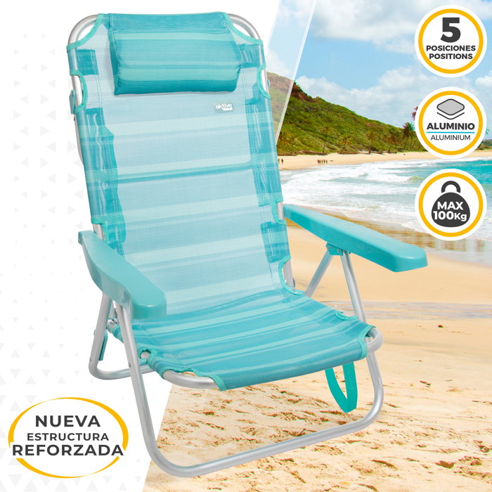 AKTIVE Silla plegable ALU 5 POS 48 AKTIVE Silla plegable ALU 5 POS 48