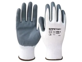 Safetop Guantes de Nitrilo Nitri-Fit Gris Talla 9