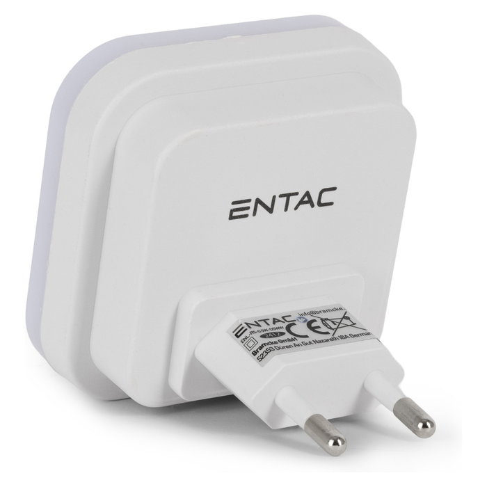 ENTAC Luz de noche LED Blanco Cálido 3000K con Sensor de Luz