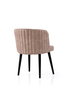 Hanah Home 4201 V4 Conjunto de Sillas 4 Piezas Negro y Beige con Estructura de Hierro y Patas de Haya