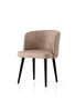 Hanah Home 4201 V4 Conjunto de Sillas 4 Piezas Negro y Beige con Estructura de Hierro y Patas de Haya