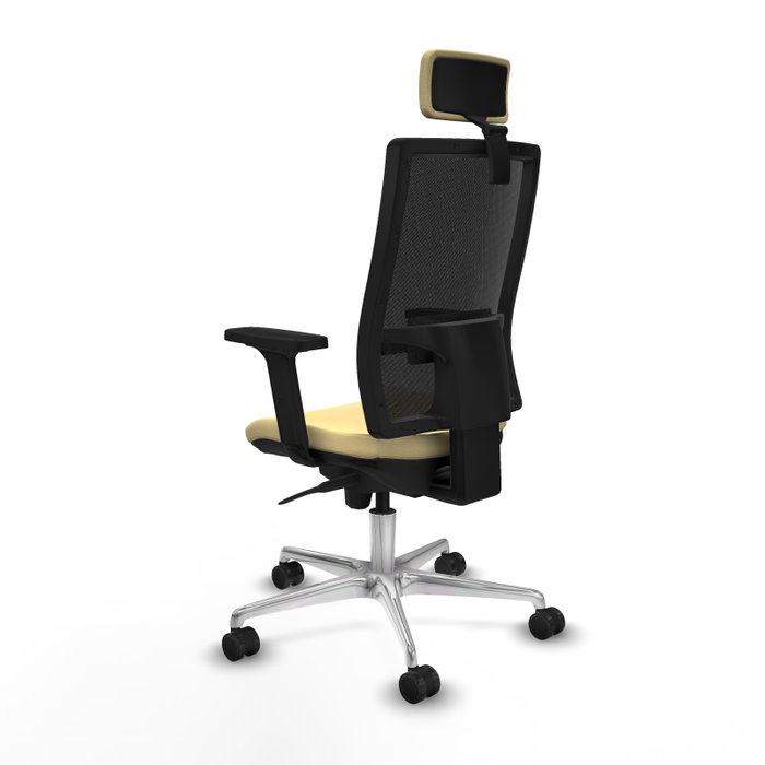PIQUERAS Y CRESPO Silla de oficina Horna con mecanismo Sincro, Crema y Negro PIQUERAS Y CRESPO Silla de oficina Horna con mecanismo Sincro, Crema y Negro