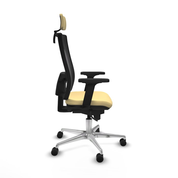 PIQUERAS Y CRESPO Silla de oficina Horna con mecanismo Sincro, Crema y Negro PIQUERAS Y CRESPO Silla de oficina Horna con mecanismo Sincro, Crema y Negro
