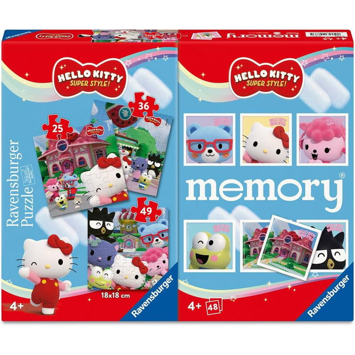 RAVENSBURGER Multipack memory + 3 puzzles Hello Kitty