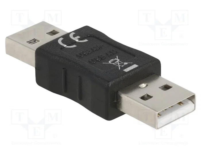 DeLOCK 65011 Adaptador USB-A Macho a Macho Negro DeLOCK 65011 Adaptador USB-A Macho a Macho Negro