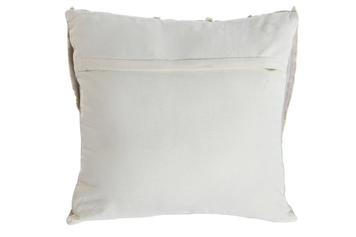 DKD Home Decor India 24 Cojín Bordado a Mano Boho Algodón Poliéster 45 x 45 cm (2 Unidades)