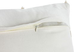 DKD Home Decor India 24 Cojín Bordado a Mano Boho Algodón Poliéster 45 x 45 cm (2 Unidades)