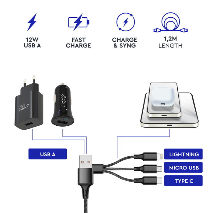 Cargador de Coche Myway Negro