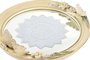 DKD Home Decor Centro de Mesa Resina y Espejo Mariposas Beige 24x22,6x18 cm